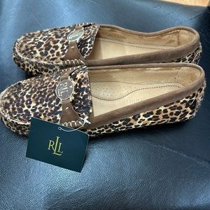 Ralph by Ralph Lauren calf hair leopard driving shoes.  Women’s size 7.5